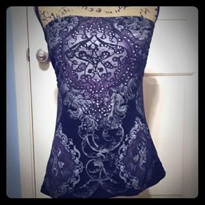 SEXY BLACK AND PURPLE GEMSTONE HALTERS TOP 🤩🤩🤩